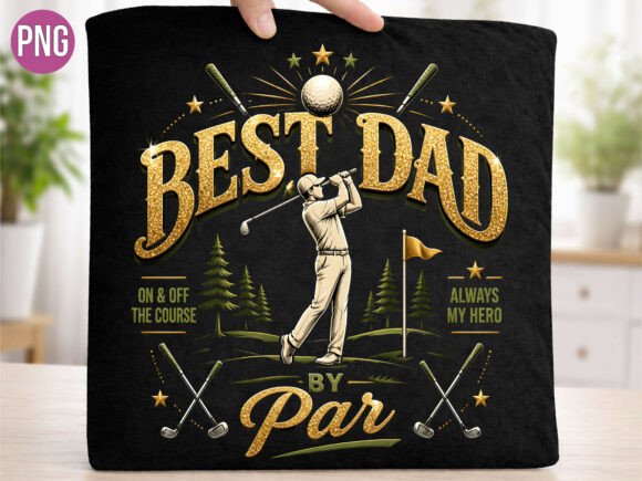 Best Dad by Par Golfing Fathers Day PNG