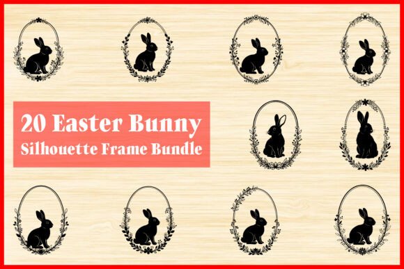 Elevating Seasonal Design with the 20 Easter Bunny Floral Frame SVG Bundle