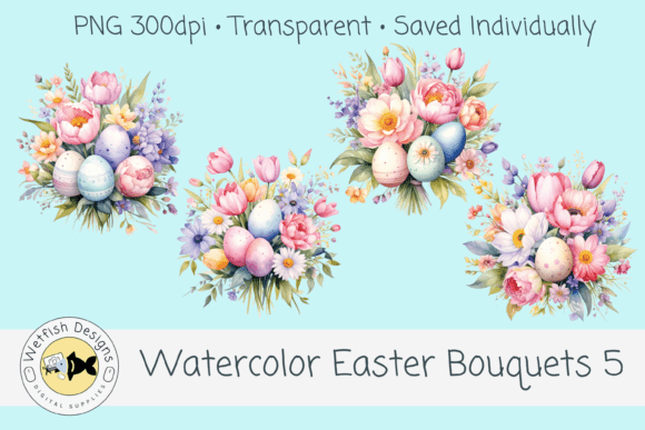 Elevating Spring Designs with Watercolor Easter Bouquets 5