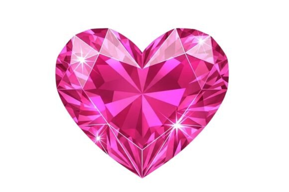 Evaluating the Pink Heart-shaped Diamond PNG for Professional Design Workflows