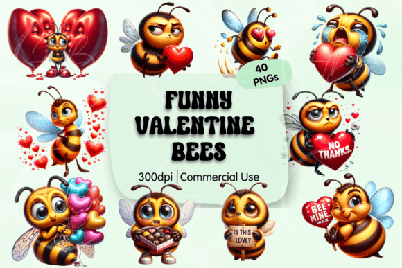Funny Valentine Bee Clipart: Adding Humor and Heart to Your Designs