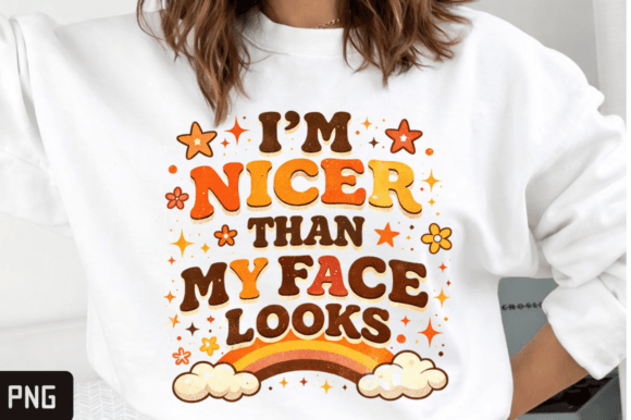 Iβm Nicer: Snarky Faux Yarn PNG Design