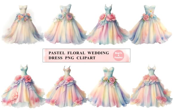 Pastel Floral Wedding Dress PNG Clipart: A Guide to Choosing and Using High-Quality Watercolor Assets