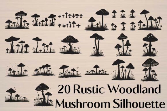 Unlocking Creative Potential with Fantasy Woodland Mushroom Silhouettes