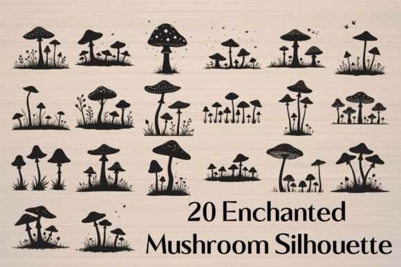 Unlocking the Magic of Woodland Design with Enchanted Mushroom Silhouette SVGs