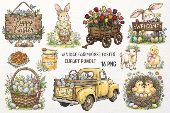 Vintage Farmhouse Easter Clipart Bundle: A Practical Guide for Creators and Small Business Owners